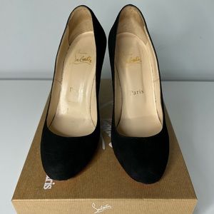 CHRISTIAN LOUBOUTIN Fifi 100 Black Suede size 37/7